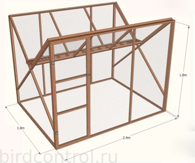 Шведская ловушка на врановых (дерево + металл и нейлон сетка, сборно-разборная)